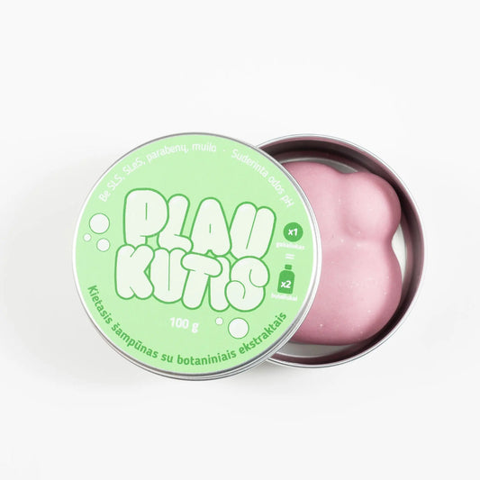 Plaukutis - Levandos, bergamotės, pačiuliai, juodieji pipirai | Kietasis šampūnas, 100 g. - Bebrų Kosmetika