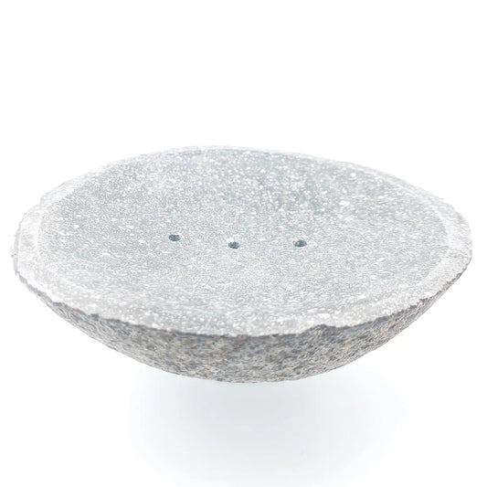 Untersetzer / Seifenschale aus Flussstein, oval