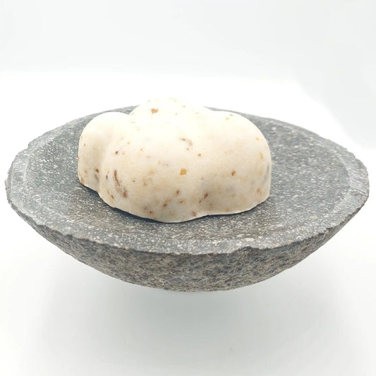 Untersetzer / Seifenschale aus Flussstein, oval